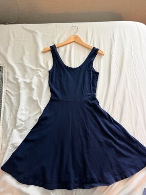 Classic Navy Sleeveless Fit & Flare Dress